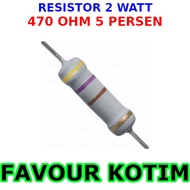 470 OHM 2 WATT 2 W 2W 5 PERCENT FVKOTIM RESISTOR