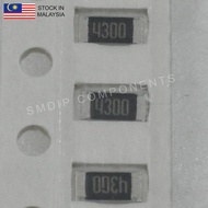 10PCS Taiwan-Grade 430R ±1%, 1206 SMD Resistor (4300)