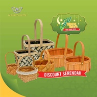 Bakul Rotan Hantaran Dengan Pemegang | Basket Bamboo | Raga Rotan Bunga Buah Hamper Picnic |JV 9153 
