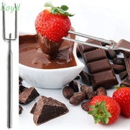 LLOYD Chocolate Dipping Fork, Rustproof Silver Cheese Fondue Fork, Bakeware Accessories Stainless Steel Long Handle Irregular Shaped Chocolate Dipping Tool Candy