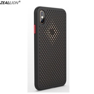 Zeallionสำหรับ [Apple iPhone 6 6S 7 8 Plus X XR XS 11 Pro Max] ฤดูร้อนCoolเคสระบายความร้อนตาข่ายซิลิโคนเคสโทรศัพท์สีลูกอมBreathableซองนุ่มกันกระแทกป้องกันปกหลัง