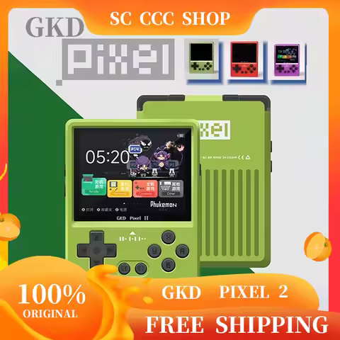 2025 GKD Pixel2 Handheld Game 4-inch Console Portable Retro Nostalgia Game Console Arcade Game Full 