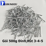 Package of 500g Rive Aluminum retractable nails - Standard product - Size 3 4 5mm