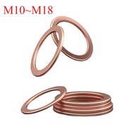[YSL] M10/m12/m14/m16 Copper Gasket Marine Gauge Sealing Ring Gasket Screw Metal Flat Gasket