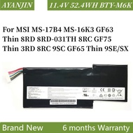 BTY-M6K Laptop Battery for MSI MS-17B4 MS-16K3 GF63 Thin 8RD 8RD-031TH 8RC GF75 Thin 3RD 8RC 9SC GF6
