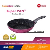 26cm Super Pan Fry Pan - Black Pink