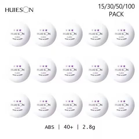 Huieson-Table Tennis Ping Pong Balls, DJ, 40 + ABS, New Table Tennis Balls, 100, 50, 30, 15 Pack