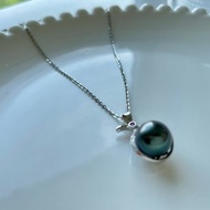 天然海水珍珠 大溪地黑珍珠 純銀吊墜 贈項鏈