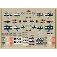 Scale Decal HKS White Toner64 Suitable for Custom Diecast Hot wheels