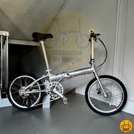 🪙 Fnhon Blast 22” 𝗠𝗥𝗧/𝗕𝘂𝘀-𝗳𝗿𝗶𝗲𝗻𝗱𝗹𝘆 14 Freebie 𝗟𝗶𝗴𝗵𝘁 Foldie Polished Silver Folding Bicycle Foldable Bike Dahon Crius