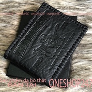 Bóp ÔNG ĐỊA DA BÒ THẬT 100%. Mang tài lộc cho chủ nhân Nguyên miếng để vừa giấy tờ có khóa kéo. Bóp