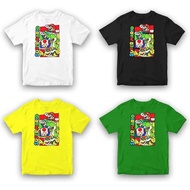 Super Mario Bros Tshirt Kemeja Corak Baju Unisex Cotton Kanak Boy Girl Cloth Viral Fashion Top