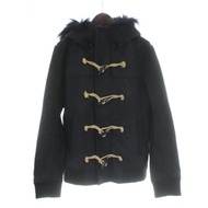 Coat Duffle wool black Direct from Japan Secondhand