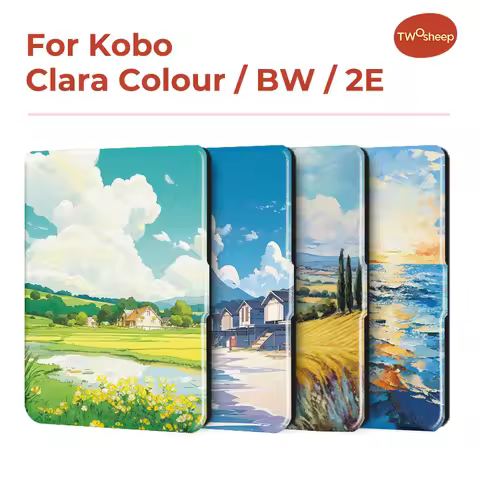 Twosheep 6-inch Case for Kobo Clara BW Clara Colour Clara 2E TPU Magnetic Flip Auto Wake Sleep TPU s