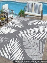 6ft X 9ft Outdoor Rug, Waterproof Interlocking Plastic Straw Indoor Outdoor Camping Mat, RV Mat, Lar