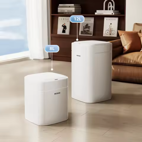 Ecoco Large Capacity Automatic Household Kitchen Disposal Toilet with Lid Advanced Sense Metal Intel