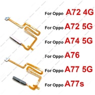 For OPPO A72 A74 A76 A77 A77S 4G 5G Power Button Fingerprint Flex Cable  Touch Side Finger Print Sen