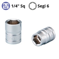 MATA KTC Socket Wrench 1/ 4" Sq Segi 6pt No.B2-032~14 Hexagonal Short Socket 3.2 mm to 14mm