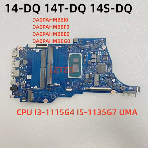 DA0PAHMB8I0 DA0PAHMB8F0 For HP 14S-DQ 14-DQ 14T-DQ Laptop Motherboard With I3-1115G4 I5-1135G7 UMA 1