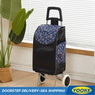 YOOK Grocery Cart Small Pull Cart Foldable Shopping Cart Hand Pull Cart Portable Small Trailer House