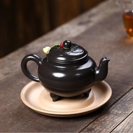 Yixing Zisha Teapot 410cc Raw Ore Dahongpao Handmade Gray Dabin Ruyi Large Capacity Teapot [QYT001]