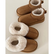 BlaueBlume : Alto Fur Mule – Warm Fur-Lined Cotton Shoes, Soft Sole Mule Style