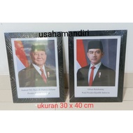 President and Vice President photo frame, plain black, size 30 x 40 cm