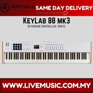 Arturia Keylab 88 MkIII Weighted Keyboard Controller - White / Black (Keylab88/Mk3)