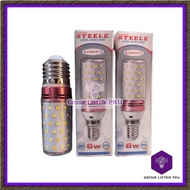 Three Color Decorative Lamp 6W E27 3 Color Steele LED Corn Lamp Bulb Tri Color 6 Watt E27 Quality