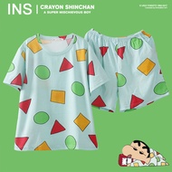 【READY LOCAL STOCK】Baju Tidur Crayon Shin Chan Crayon Shin Chan Pyjamas Set 2 Piece set wear t-shirt