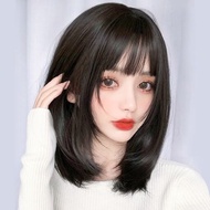 Wig Rambut Natural model sebahu poni