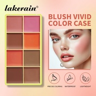 Lakerain Waterproof Shimmer Face Blush Palette - 8 Colours
