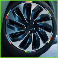 Reflective Wheel Rim Stripe Decal Sticker Rim Strip Sticker Reusable Waterproof Night Reflective Safety haoyissg