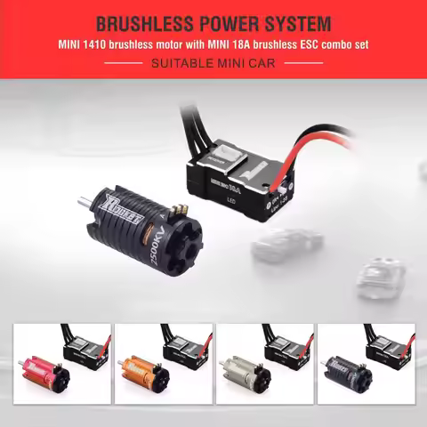 Rocket Mini 1410 2500KV 3500KV 5500KV 7500KV 9500KV Brushless Motor w/18A ESC for Kyosho Mr03 Atomic