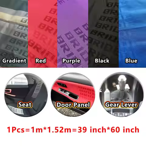 JDM Style BRD Racing Tuning Car Seat Cover Auto Fabric Interior Decoration DIY Door Panel Cloth for 