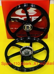 ล้อแม็ก Spark-110 ,X1 หน้าดิสก์ สีดำล้วน : Racing boy