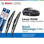 Bosch Advantage U Hook Wiper Set for Lexus IS250 GSE30R (22"/18")