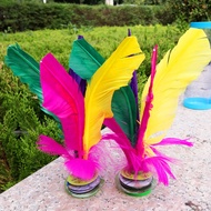 Chicken Feather Shuttlecock Feather Children Fitness Competition Use Colorful Goose Feather Shuttlec