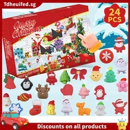 Advent Calendar 2023 Christmas Countdown Calendar Toy 24Pcs Different Cute Mochi Animals Squishy Toys for Kids Durable High Guality