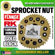 100% ORIGINAL RK FLANGE NUT SPROCKET NUT SET FOR M8 M10 YAMAHA GOLD BLACK LC135 RXZ Y100 Y15 Y16 RS1
