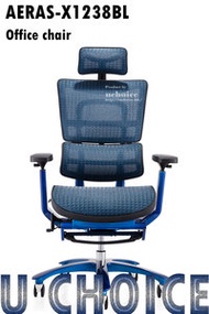 萬象行 - AERAS-X1238BL（藍） 韓國進口物料專業人體工學辦公椅 電腦椅 安全認證