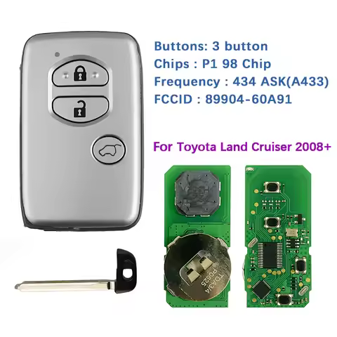 CN007231 Aftermarket Replacement 3 Buttons Smart Key For Toyota Land Cruiser 2008+ B77EA P1 98 4D-67