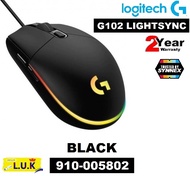 MOUSE (เมาส์) LOGITECH G102 LIGHTSYNC RGB GAMING MOUSE (มี 2 สี สีดำ|สีขาว) - ประกัน 2 ปี