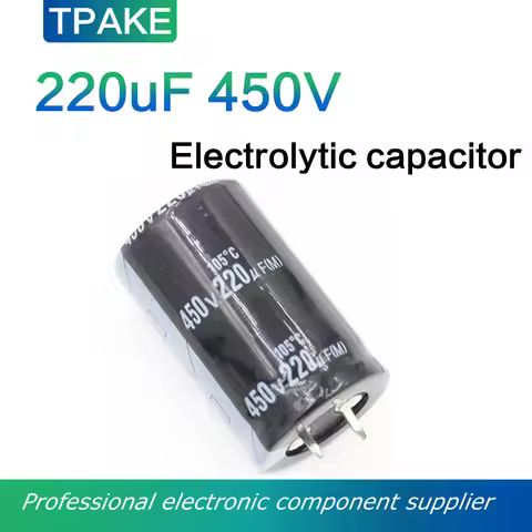 1PCS 220uF 450V 220MFD 450WV Aluminum Electrolytic Capacitor 25*40mm Radial 220mf450v 220uf450v 450v