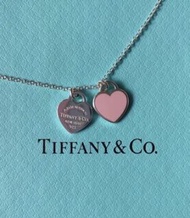 Tiffany & Co. Return to Tiffany 粉色雙心鎖骨鏈