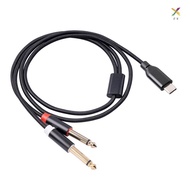 USB C To Dual 6.35Mm Audio Stereo Cable Type C To Dual 6.35Mm Audio Cord for Smartphone Multimedia S