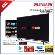1920 x 1080 FULL HD 43" LED ANDROID SMART TV - AIWA AW-LED43G7S - 4 Tick - 3 Years Warranty