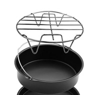 8 Inch Air Fryer Accessories Kitchen Steel Single-layer Grill Rack Grid