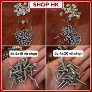 [Set 10/20c] Honda fairing screws, pointed tip 4x15, white 4x20, with 4mm iron clip.