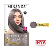 Miranda Hair Colour Ash Blonde (Cat rambut permanen) 30ml Hair Dye